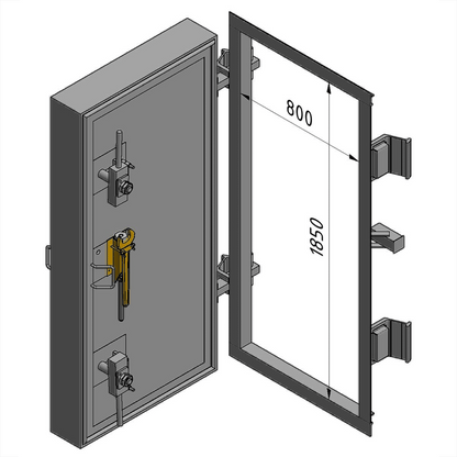 AR500 Swiss Concrete-Filled Gas-Tight Blast Door